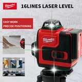 Milwaukee Original Laser Level Green 16 Lines 4D Self Leveling 360 Horizontal And Vertical