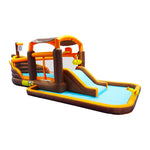 7 in1 Inflatable slide water park trampoline bouncing garden w/ splash pool&water