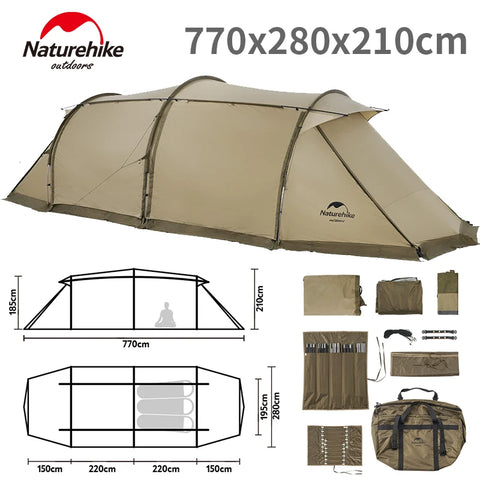 Naturehike Aries Alpha Tunnel Tent Waterproof  Camping Outdoor Travel Large Space