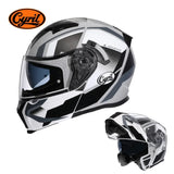 Motorcycle Helmet Dual Visor Modular Flip up Full Face Helmet