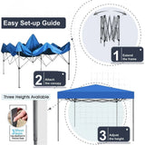 10x10 Outdoor Pop-Up Canopy Tent Easy Set-up Straight Leg Folding Instant Shelter