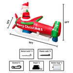 Merry Christmas Tree Arch Santa Claus Sleigh Inflatable Decoration Home Outdoor With LED Light