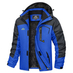 Men's Hooded Fleece Ski Jacket Waterproof Thermal Thick Warm Parka