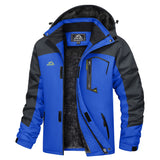 Men's Hooded Fleece Ski Jacket Waterproof Thermal Thick Warm Parka