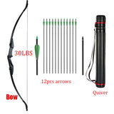 Huntingdoor 30lbs/40lbs Recurve Bow and Arrows Set Right Hand& Left Hand