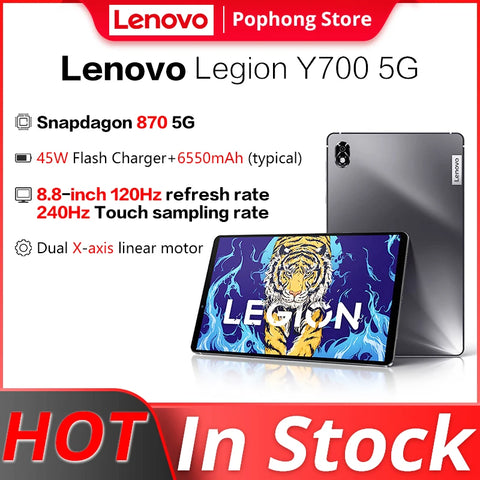 Lenovo Legion Y700 Gaming Pad PC 8.8 Inch 120Hz Snapdragon 870 Octa Core Front 8MP