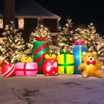 Merry Christmas Tree Arch Santa Claus Sleigh Inflatable Decoration Home Outdoor With LED Light