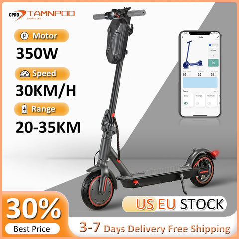 Adults Electric Scooter 350W 36V Shock Absorption Anti-skid