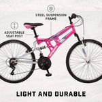 Exlipse Full Dual-Suspension Mountain Bike for Kids, Featuring 15-Inch/Small Steel Frame