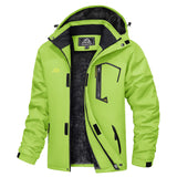 Men's Hooded Fleece Ski Jacket Waterproof Thermal Thick Warm Parka