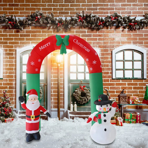 Christmas Decor Inflatables Archway Outdoor Decorations with LED Lights