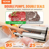 VEVOR Commercial Vacuum Sealer Machine Multifunction Automatic Food Packaging with Bag