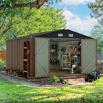 10 x 10 FT Outdoor Storage Shed Metal Sheds & Outdoor Storage