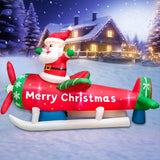 Christmas Santa Claus Inflatable Decoration for Home Outdoor Xmas Elk Yard Garden