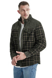 Winter Men's Shirt Jacket Large Size Cotton Coat Men's Long-sleeved Plush