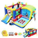 7 in1 Inflatable slide water park trampoline bouncing garden w/ splash pool&water