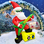 Merry Christmas Tree Arch Santa Claus Sleigh Inflatable Decoration Home Outdoor With LED Light