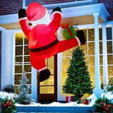 8FT Christmas Inflatables Climbing Santa Outdoor Decorations