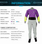 Women's Kayaking Drysuits 3 Layers Waterproof Material Fabric