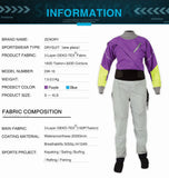 Women's Kayaking Drysuits 3 Layers Waterproof Material Fabric