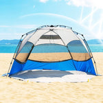 Beach Tent Sun Shelter Pop Up  X-Large 4-5 Person Portable Beach Shade