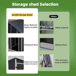 6x4.4ft Outdoor Resin Storage Shed with Reinforced Floor for Storing Gardening Tools