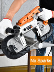 1100W Portable Band Saw Removable Alloy Steel Base Cordless Band Saw