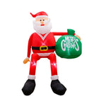 8FT Christmas Inflatables Climbing Santa Outdoor Decorations