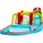 7 in1 Inflatable slide water park trampoline bouncing garden w/ splash pool&water