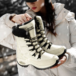 Moipheng Women Boots Winter Keep Warm Quality Mid-Calf Snow Boots Ladies