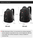 Waterproof 20 Inch Laptop Backpacks USB Charging School Bag