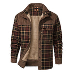 Winter Men's Shirt Jacket Large Size Cotton Coat Men's Long-sleeved Plush