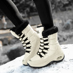 Moipheng Women Boots Winter Keep Warm Quality Mid-Calf Snow Boots Ladies