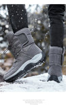 New Warm Plush Snow Boots Men Lace Up Casual High Top Men's Boots