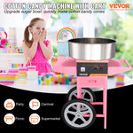 VEVOR Electric Cotton Candy Machine with Cart 1000W Commercial Floss Maker