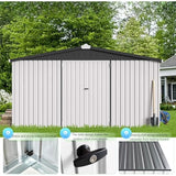 12' X 12' Shed Metal Outdoor Storage Sheds & Outdoor Storage with Lockable Doors