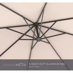 Grand patio 10x10 FT Patio Offset Umbrella Large Square Aluminum Cantilever Umbrella