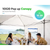 Privacy 10x20 ft EZ Pop up Canopy Tent Instant Folding Party Tent