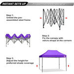 Patio Pop Up Canopy Tent 10x15 Commercial-Series (Purple) Camping Tents