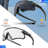 SCVCN Outdoor Climbing Photochromic Cycling Glasses MTB Riding Sunglasses UV400 Polarized Goggles