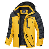 Men's Hooded Fleece Ski Jacket Waterproof Thermal Thick Warm Parka