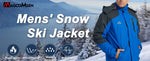 Men's Hooded Fleece Ski Jacket Waterproof Thermal Thick Warm Parka