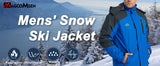 Men's Hooded Fleece Ski Jacket Waterproof Thermal Thick Warm Parka