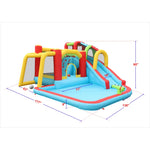 7 in1 Inflatable slide water park trampoline bouncing garden w/ splash pool&water