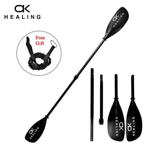 HEALING 4 Sections Kayak Paddle Carbon Fiber 100% Double