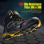 LARNMERN Mens Steel Toe Work Safety Shoes Lightweight Breathable