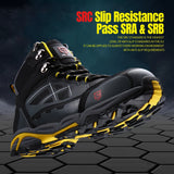 LARNMERN Mens Steel Toe Work Safety Shoes Lightweight Breathable