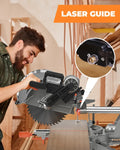 12-inch Compound Miter Saw with Double Bevel Cutting Laser Guide