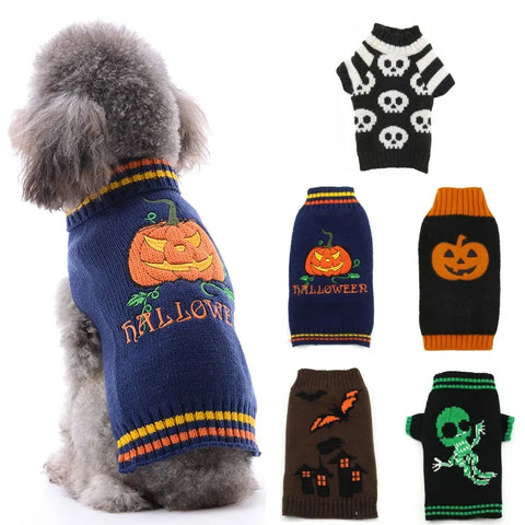 Luxury Clothes for Small Dogs Winter Warm Clothes Halloween Dog Sweater