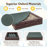 47"x 47" HDPE Sand Box w/Oxford Cover Weather Resistant Outdoor